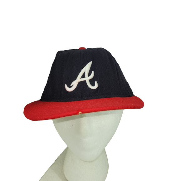 Vintage Atlanta Braves Hat Cap Sz 7 1/4 Snapback New Era Pro MLB Baseball Sports - Picture 1 of 16